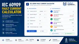 IEC 60909 Transformer Fault Current Calculator