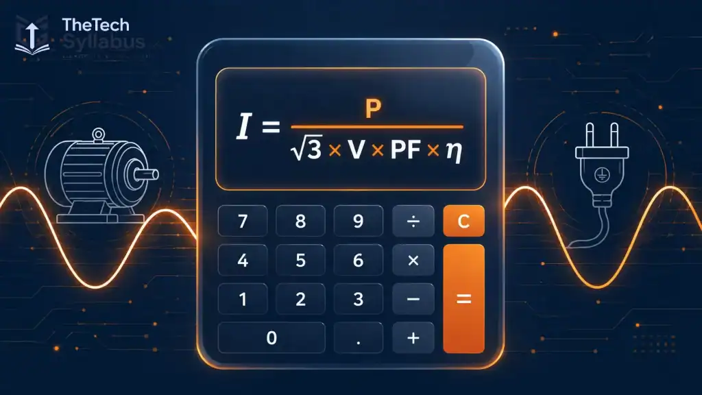 IEC current calculator interface showing DC and AC input fields