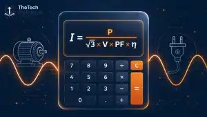 IEC current calculator interface showing DC and AC input fields