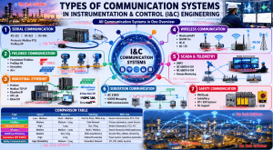 Overview of communication systems in instrumentation and control engineering.