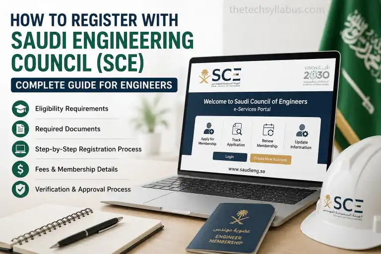 Guide to registering with Saudi Engineering Council (SCE) for engineers.