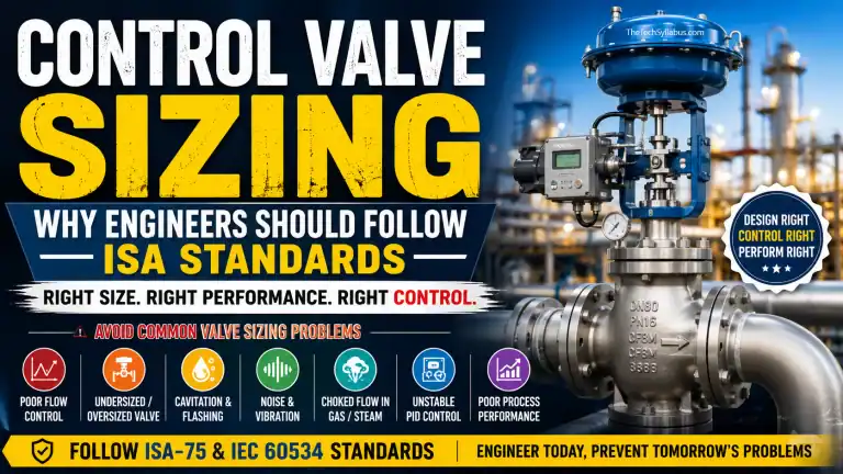 Control valve sizing according to ISA standards