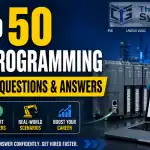 Cover image for Top 50 PLC Programming Interview Questions & Answers article.